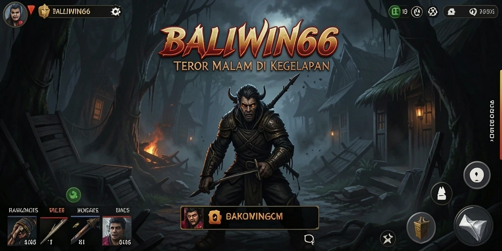 Screenshot gameplay BALIWIN66 yang menegangkan dengan suasana horor.