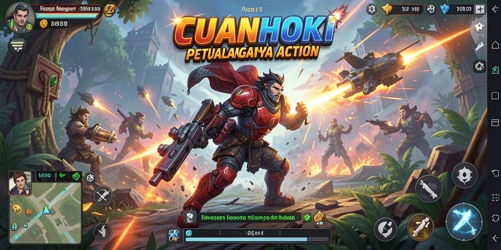 Tampilan gameplay CUANHOKI yang menegangkan dan penuh aksi.