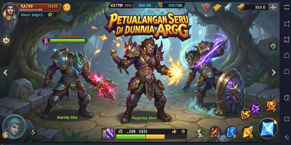 Tangkapan layar dari gameplay seru KA789 yang memperlihatkan aksi pertarungan.