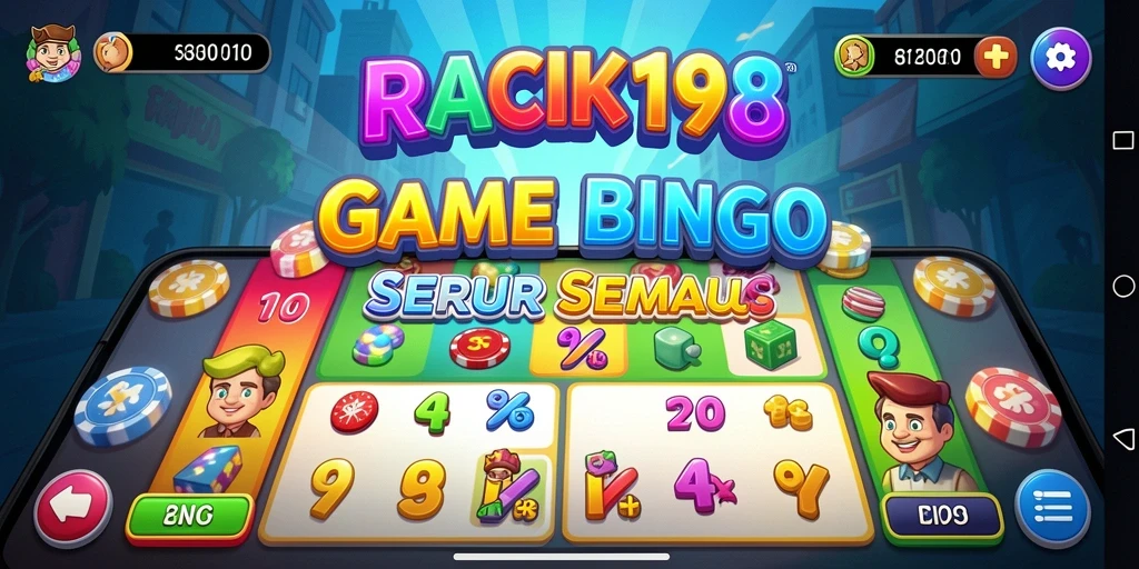 Tampilan gameplay Bingo yang seru dan interaktif di RACIK198.