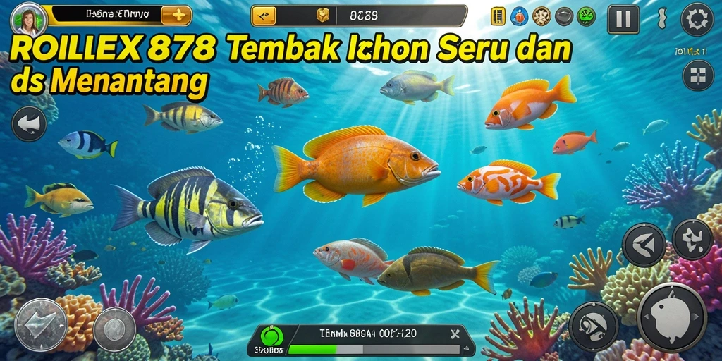 Screenshot gameplay menampilkan aksi menembak ikan yang mendebarkan.