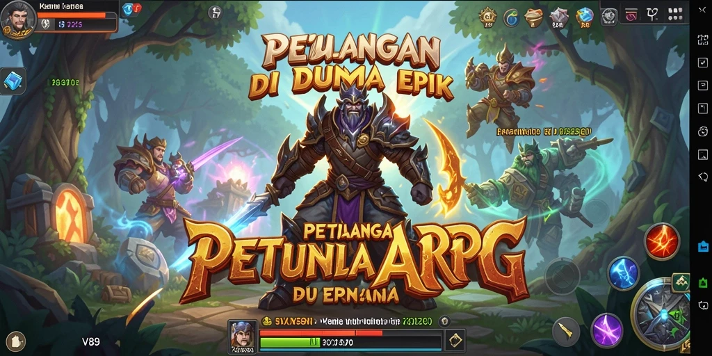 Screenshot V89 menampilkan pertarungan epik dalam gameplay ARPG yang mendebarkan.