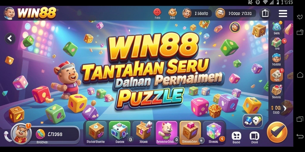 Tampilan gameplay menantang di WIN88 dengan beragam level puzzle.