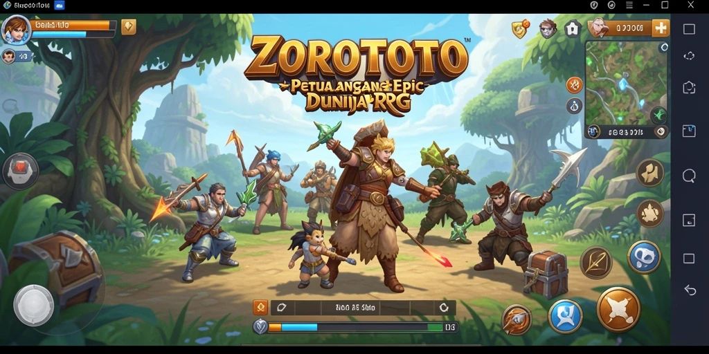 Tangkapan layar menampilkan pertarungan seru dalam ZOROTOTO.